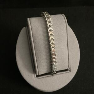NEW- Solid 5.2mm 925 Silver Rhodium Coated Franco Link 8in Bracelet~ITALY